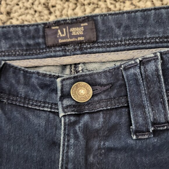 Armani Jeans Skinny Jeans J282E Style Waist 27 Dark Denium Y2K Low Rise - Picture 8 of 9